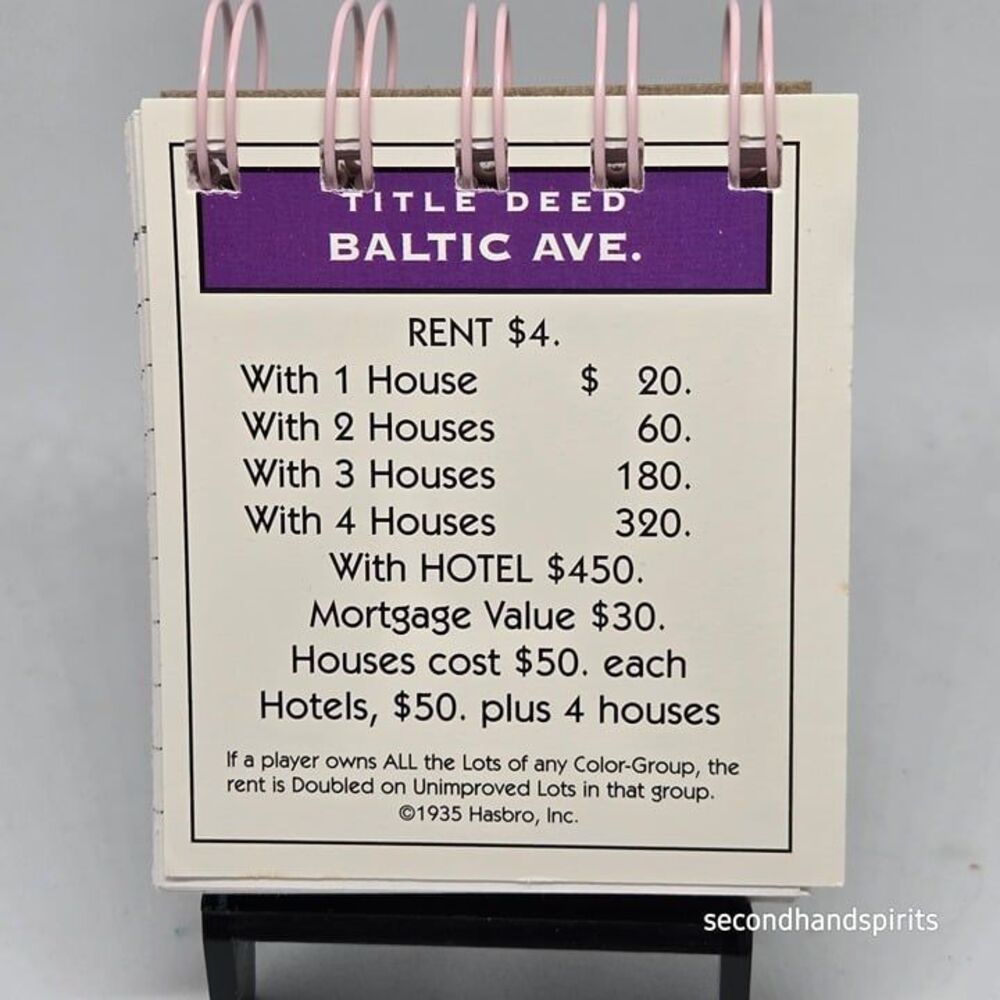 Hand-Assembled Monopoly-Themed Mini Journal - Baltic Ave
